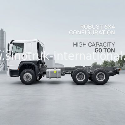 SINOTRUK HOWO Dropside Cargo Kendaraan komersial Truk Sasis LHD 6X4 400HP
