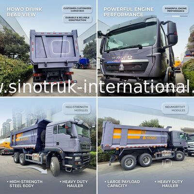 SINOTRUK Heavy Duty Hauler TX Tipper Dump Truck dengan Mesin 380HP, Kapasitas Beban 30-40 Ton dan Tipe Angkat Tengah