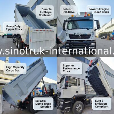 Truk Sampah HOWO TX 6*4 Putih dengan Mesin MAN 390HP & Kotak Kargo 20CBM untuk Performa Unggul