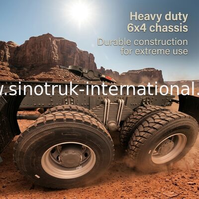 SINOTRUK 430 tenaga kuda 6 × 4 traktor dengan bumper militer