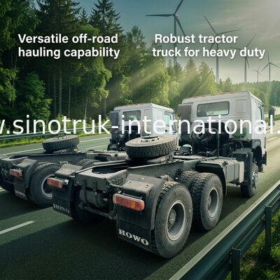 Sinotruk Howo Traktor Truk Rhd All Wheel Drive 6 × 6 Weichai 400Hp Putih