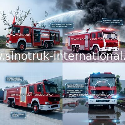 Compact Structure Emergency Fire Engine Vehicles / Firefighter Trucks