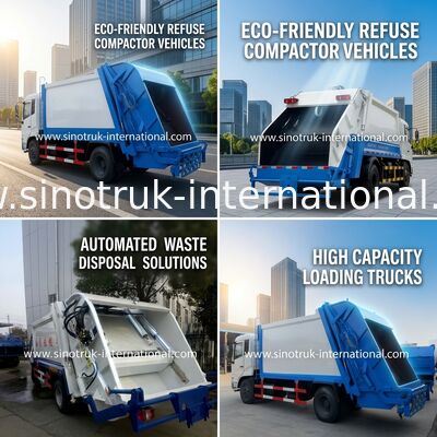SINOTRUK HOWO Dikompresi Sampah Pengumpulan Truk 5-6CBM LHD 4X2 ZZ1087D3415C180