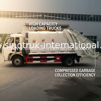 5CBM Compressed Sampah Compactor Truck Menolak Koleksi Kendaraan