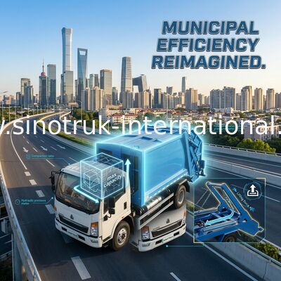 Swing Arm Garbage Collection Truck SINOTRUK HOWO 6-10CBM 4X2 ZZ1127G4215C1