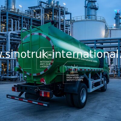 Sinotruk HOWO Truk Tangki Minyak Kapasitas 8 CBM dengan Tipe Penggerak 4x2 dan Standar Emisi Euro III