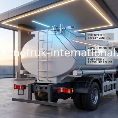 HOWO 25CBM 6*4 Oil Tank Truck 380HP Kekuatan Kuda Kuat Putih