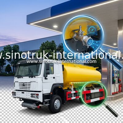 SINOTRUK HOWO 25CBM Tank Oil Truck 10 Roda 400Hp 6 × 6 Multiple Compartments