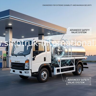SINOTRUK HOWO 4X2 Pengangkutan truk tangki minyak SINOTRUK HOWO 5-6CBM
