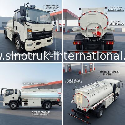 HOWO 4×2 Truk Ringan 5-6CBM LHD 160HP