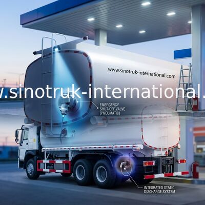 SINOTRUK HOWO 6X4 25CBM Truk Tangki Minyak 10 Roda 400Hp Putih