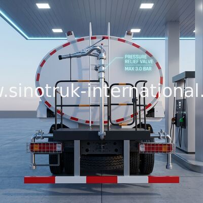 LHD 6×4 10roda HOWO Truk Tangki Minyak Tenaga Kuda Tinggi 400HP