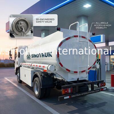 SINOTRUK HOWO 4X2 Pengangkutan truk tangki minyak SINOTRUK HOWO 5-6CBM