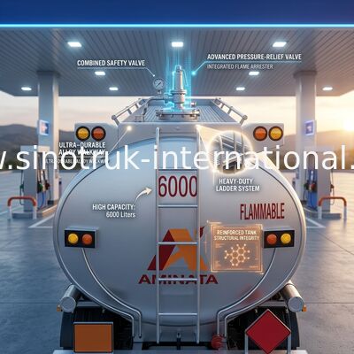 HOWO 6×4 10 roda Truk Tangki Minyak 400HP 20CBM
