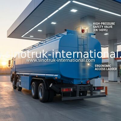 HOWO 8X4 Truk Pengiriman Bahan Bakar Tangki Penyimpanan Minyak Bumi 30 CBM