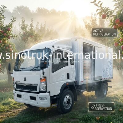 RHD SINOTRUK HOWO 10 Ton Truk Pendingin 140HP