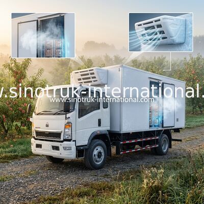 10 Ton Truk Pendingin 140HP RHD Membawa Sayuran / Buah