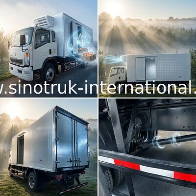 Konsumsi Energi Rendah 4x2 10 Ton Truk Pendingin 160HP RHD