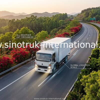 SINOTRUK HOWO 10 ton Truk Pendingin 160HP RHD