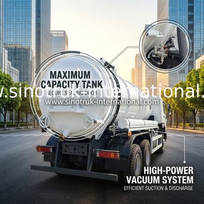 HOWO 6*4 16CBM 380HP Truk Pembersih Limbah Performa Daya Tinggi Memenuhi Solusi Pembersihan Multifungsi yang Efisien
