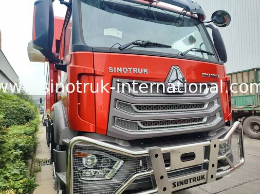 Super Bearing HOWO 8×4 Red Tipper | Tenaga Kuat 371HP, Kapasitas Besar 27CBM, Angkutan Berat 80–100T