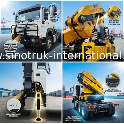 Semua-dalam-satu workhorse Anda: HOWO 371HP 6x4 dengan XCMG 12T Crane