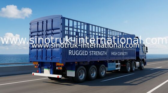 Multi Warna Semi Low Bed Trailer, Trailer Semi Peralatan Suspensi Normal