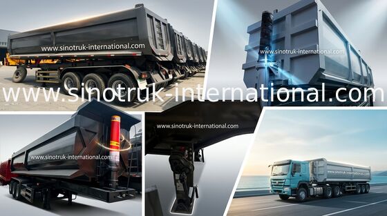 Kotak Penyimpanan Alat Berat Truk Semi Trailer Hidrolik Efisiensi Tinggi