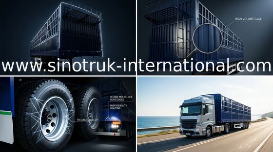Industri Logistik Tri Axle Semi Tipper, Trailer Kargo Semi Rendah