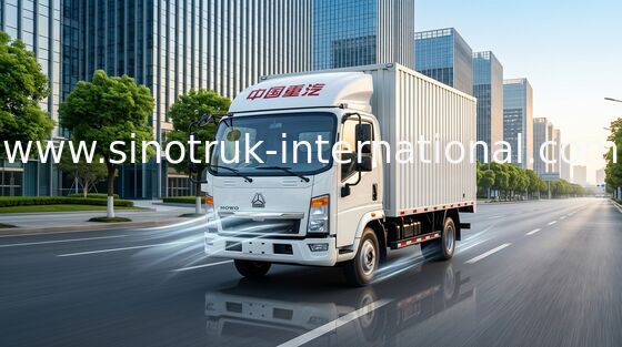 Low Noise Light Duty Delivery Box Truck LHD 4X2 116HP ZZ1087D3614C180