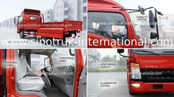 Energy Saving Light Duty Trucks SINOTRUK HOWO LHD 116HP ZZ1127D3615C1