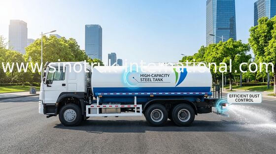 SINOTRUK HOWO Sprinkler Tangki air truk 10-25CBM 6 X 4 Euro 2 400HP