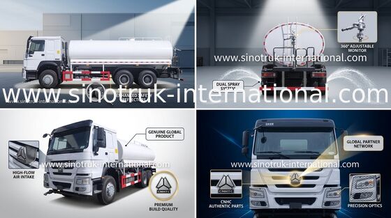 Sinotruk HOWO Putih LHD 6x4 Truk Taburan ZZ1257V4347B1