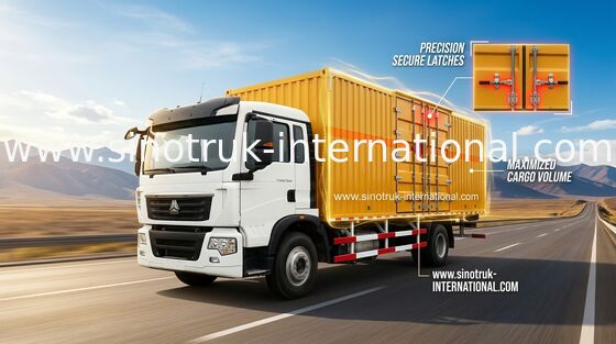 High Security Van Cargo Truck SINOTRUK HOWO 4X2 LHD Euro 2 Lorry Vehicle