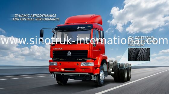 Truk Traktor Konstruksi Struktur Kompak 6X4 Euro2 290HP ZZ4251M3241W