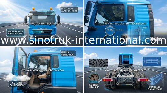 371HP SINOTRUK HOWO 6x4 Truk Traktor Jenis LHD