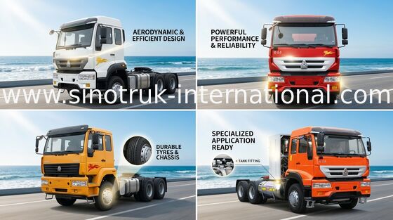 Traktor Truk SINOTRUK Golden Prince 6X4 Euro2 336HP 25Tons ZZ4251N3241W