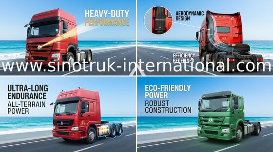 Kapasitas Truk Traktor Beban Besar SINOTRUK HOWO RHD 4X2 Euro2 290HP