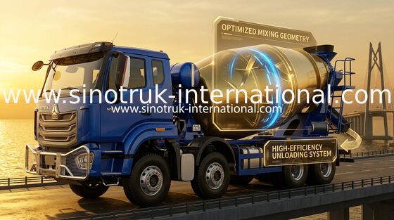 SINOTRUK HOWO NX 371HP 8*4 Truk Mixer Beton 12 Roda, Mixer Beton, Truk Mixer Semen