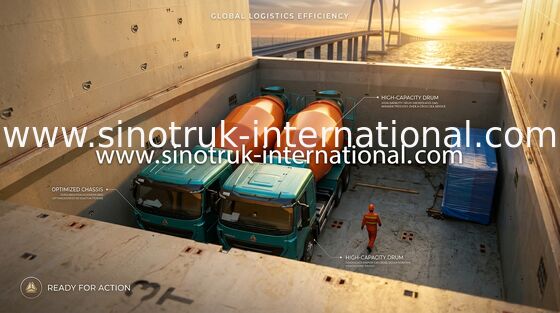 Truk Pengaduk Beton Kapasitas Besar Untuk Situs Konstruksi SINOTRUK HOWO A7