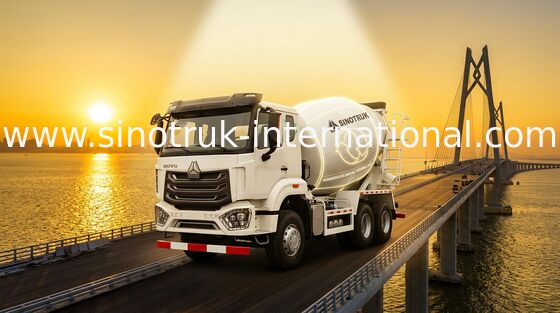 HOWO SINOTRUK Truk Pengaduk Beton Efisiensi Tinggi 10CBM 380HP 6X4 LHD