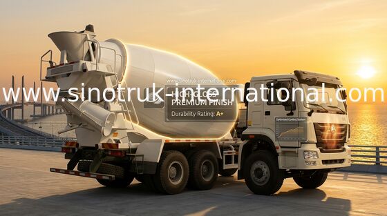 Mesin Mixer Beton Mesin Diesel Kapasitas 10CBM Siap Campur Trailer Beton