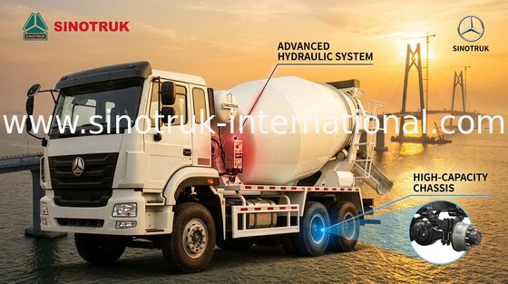 Peralatan Pencampuran Beton Profesional Beton Ready Mix Truck ZZ5255GJBN3846B1