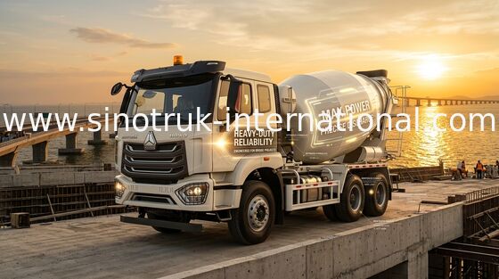 RHD 6×4 10roda Truk Pengaduk Beton Putih Euro 2