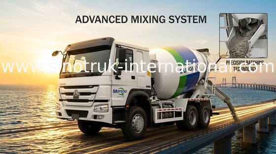 SINOTRUK HOWO 6x4 Truk Pengaduk Beton 371HP LHD