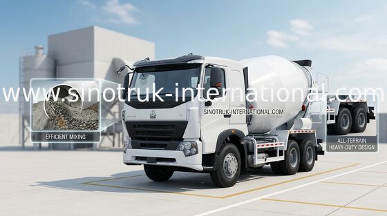 Truk Mixer Beton 9CBM SINOTRUK HOWO A7 336HP 6X4 LHD ZZ5257GJBN3647N1