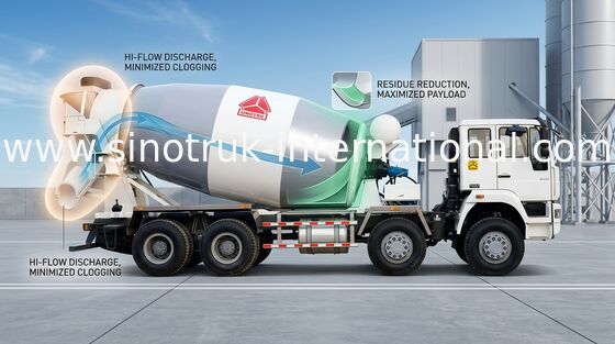 14CBM Mixer Beton Truk 336HP 8X4 LHD ZZ5311GJBN3261W Trailer Semen Mixer
