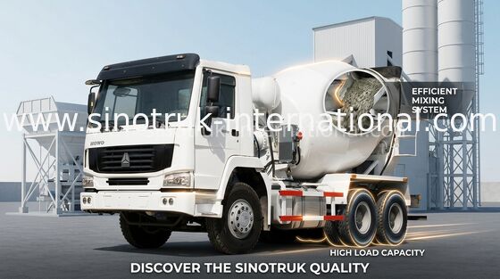 Industri Mixer Beton Kendaraan 8CBM 290HP 6X4 LHD Mixer Truk Semen