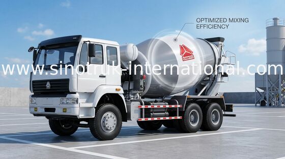 Durable Industrial Concrete Mixer Vehicle 8 × 4 High Running Efficiency