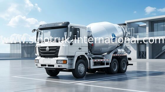 Mobile Semi Cement Mixing Equipment Truk Pengaduk Beton 10CBM 290HP